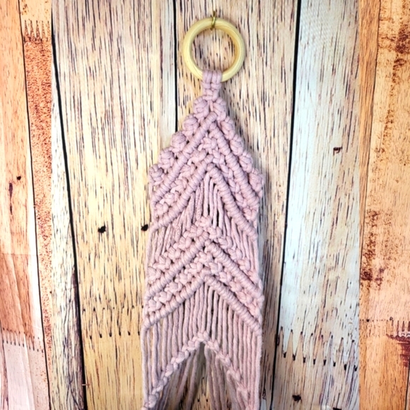 Macrame Plant Holder Wall Hanging - Picture 3 of 4